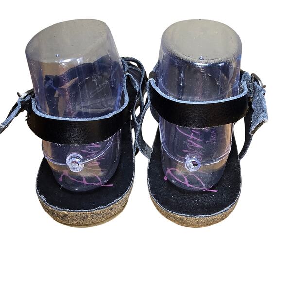 Blowfish Malibu Black Strap Thong Cork and Rubber Sole Sandals Women’s Size 9 - Picture 5 of 8